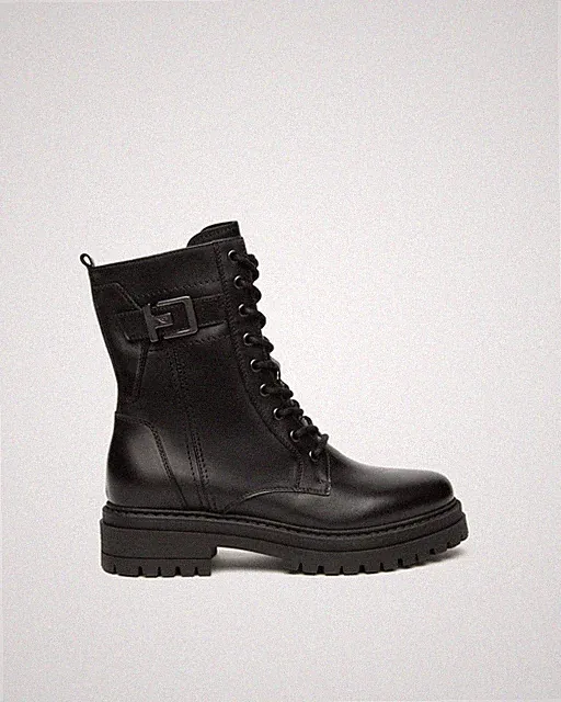 SCHWARZE AMPHIBIENGÄRTEN DAMEN LEDER SCHWARZ I514833D