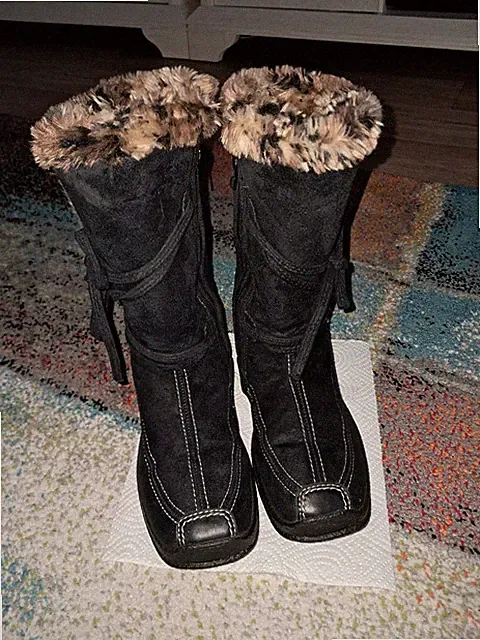 Schwarze Da.stiefel,Gr.37