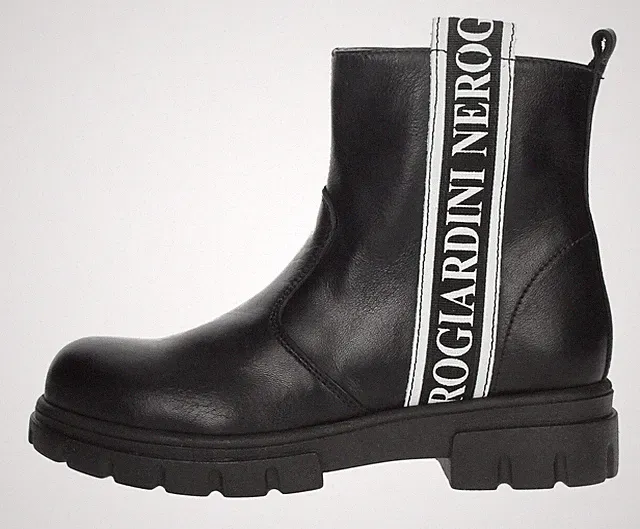 SCHWARZE GÄRTEN TEENS Damenschuhe Stiefeletten Amphibien Keilabsatz