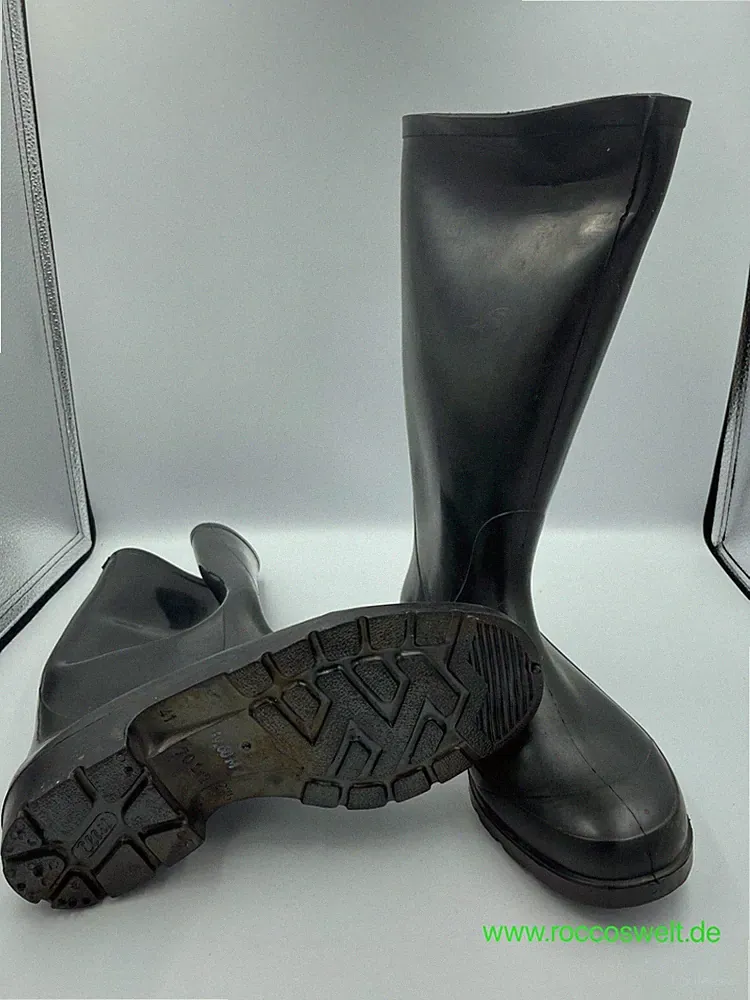 schwarze Gummistiefel Multisafe 701/2 DDR Elbit Gr. 41, 43 u. 47 VEB ungetr. VEB