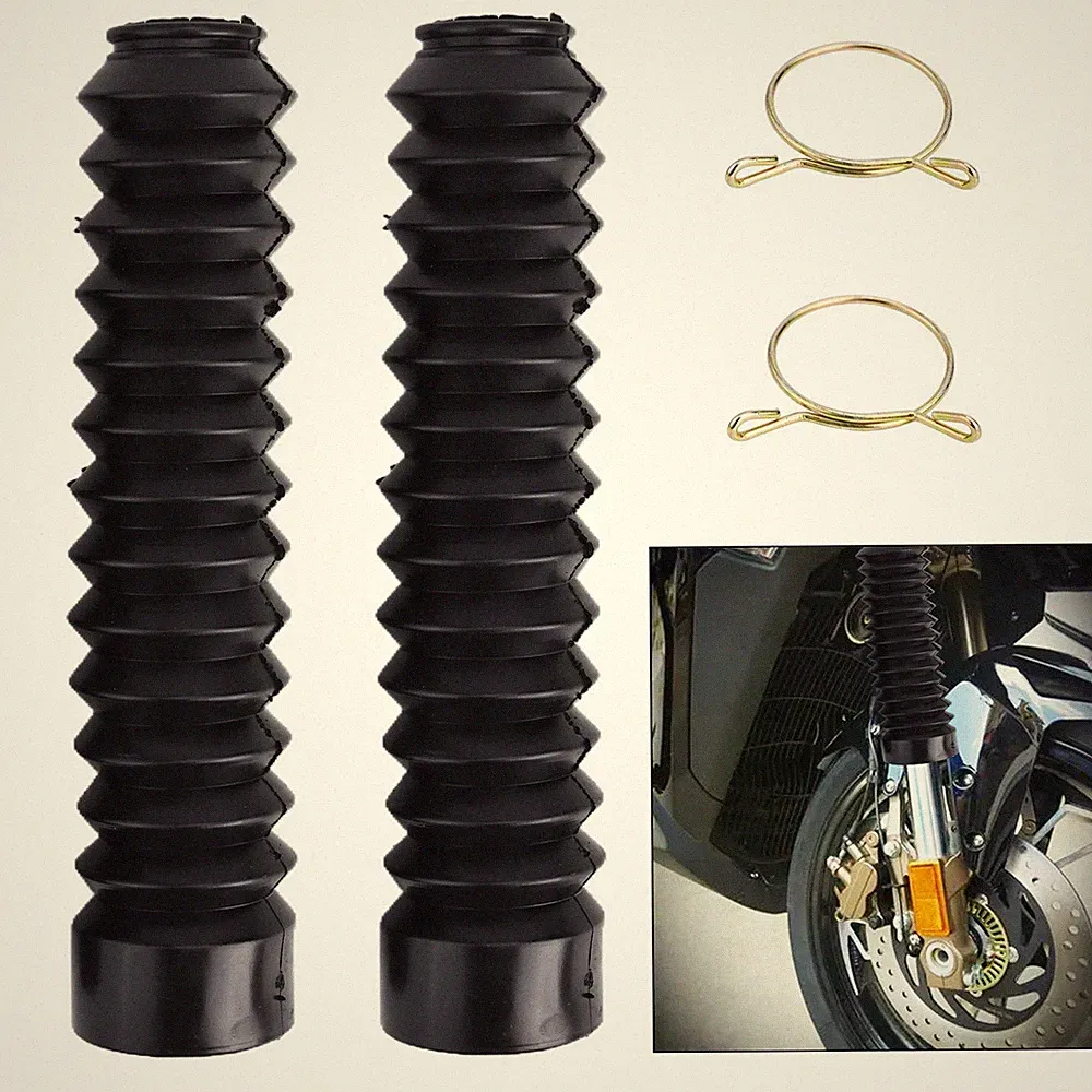Schwarze Gummistiefel Staubkappe für Offroad Motorrad Gabel Faltenbalg 13 Absch
