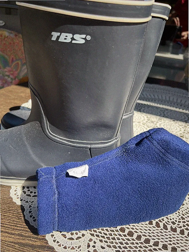 Seglerstiefel, Gummistiefel Gr. 44 mit Messerschmittsohle weiss
