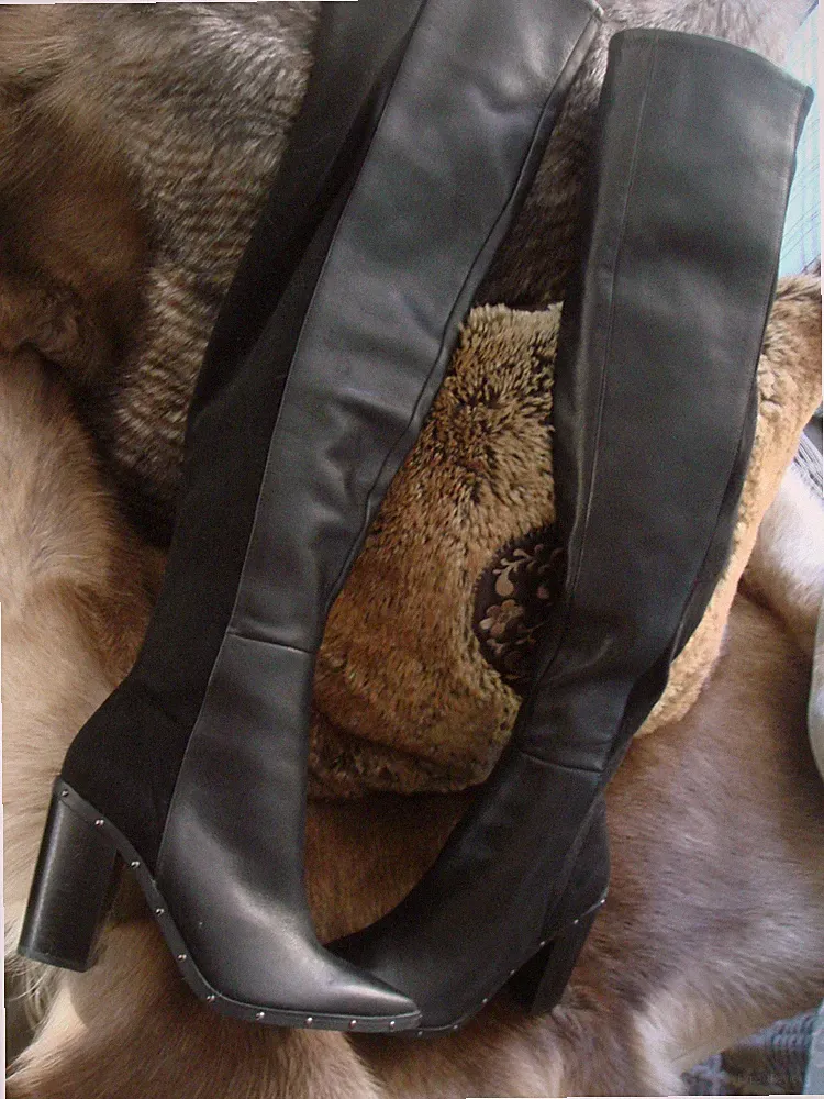 Sehr edel Overknees Nieten Aldo Gr 37 Neu KP 260,- Leder Wildleder inkl. Versand