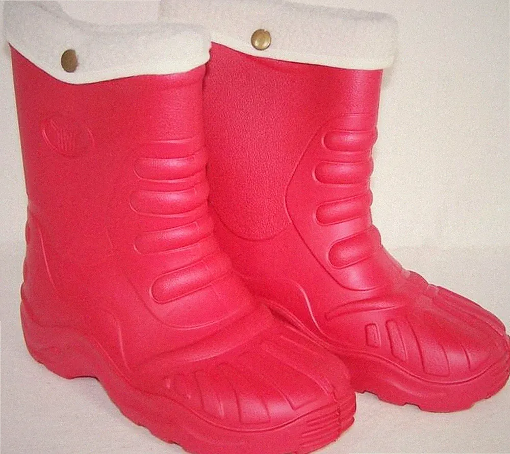 sehr leichte Winterstiefel Stiefel gefüttert Rot 36/37 Gummistiefel Wasserdicht