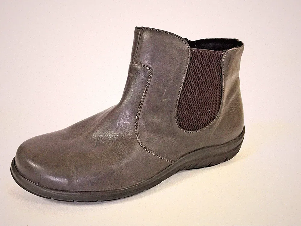 SEMLER Stiefeletten Chelsea Schuhe Stiefel echt Leder taupe Weite H 4,5 37,5