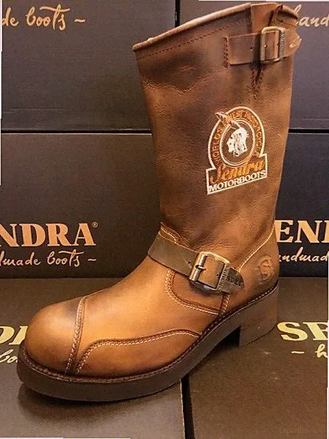 Sendra Boot Cowboystiefel Westernstiefel Bikerstiefel Motorradstiefel 3565 Braun