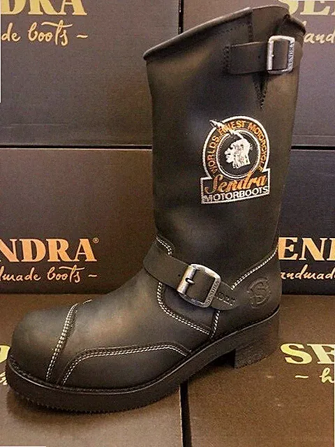 Sendra Cowboystiefel Westernstiefel Bikerstiefel Motorradstiefel 3565 Schwarz