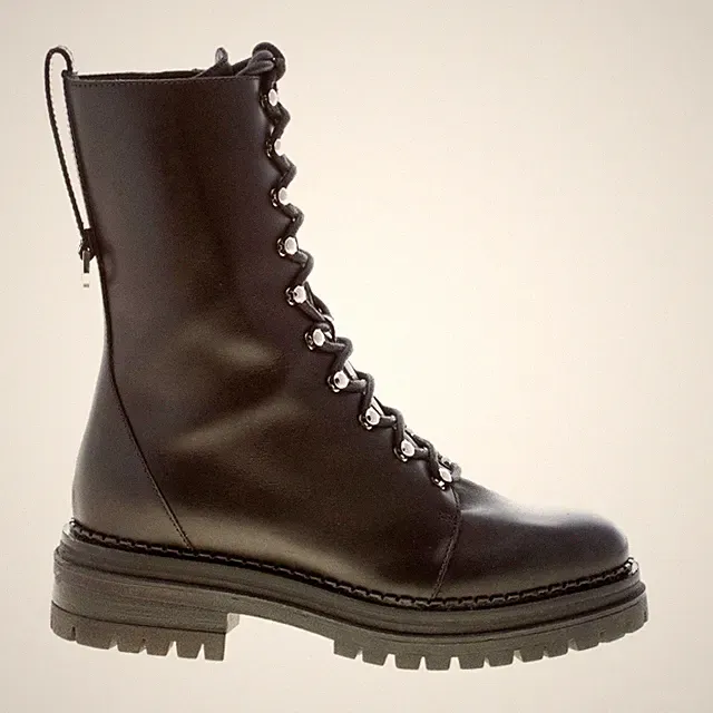 SERGIO ROSSI Damenschuhe Amphibienstiefelette Joan Leder schwarz Reißverschluss A92020