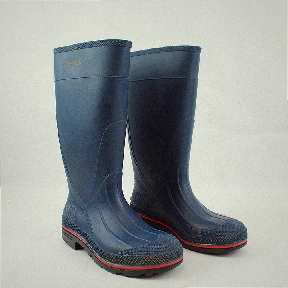 Servus Max Muck Boots Damen Regenstiefel Navy Blue 15" PVC Wasserdicht, Größe 10