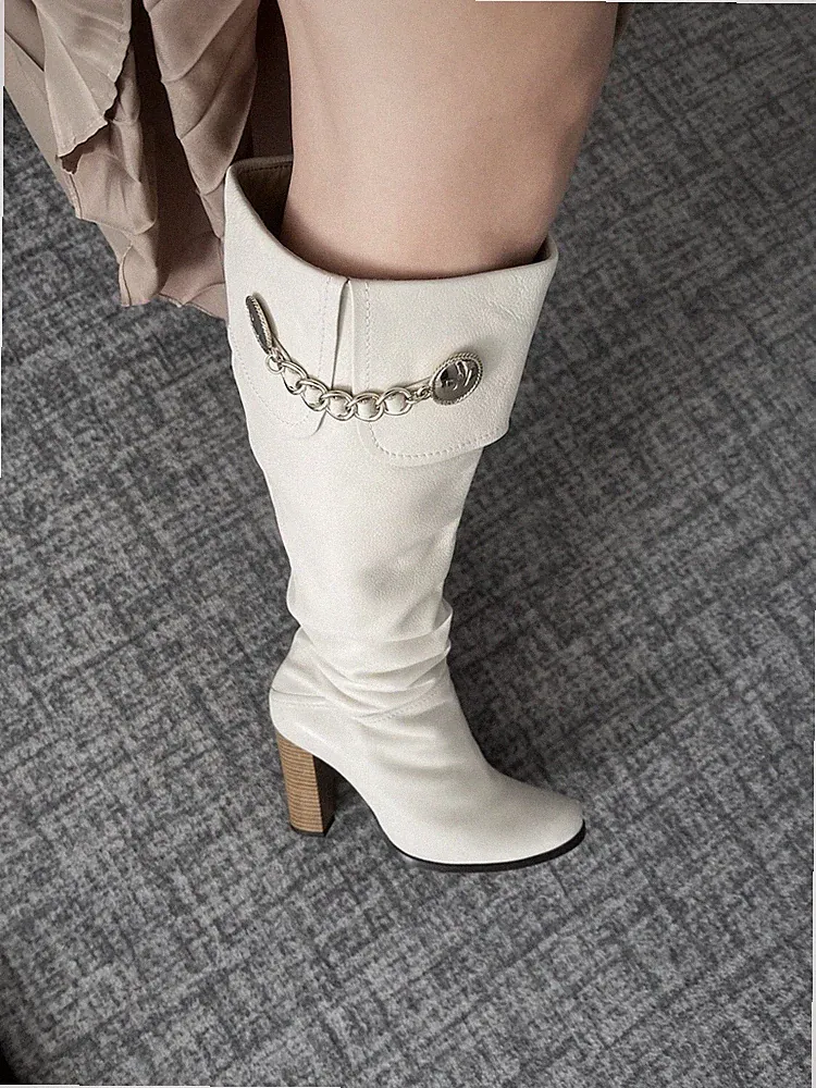 Sexy Leder Stiefel Gr 42 Farbe Braun mit Reptilienmuster