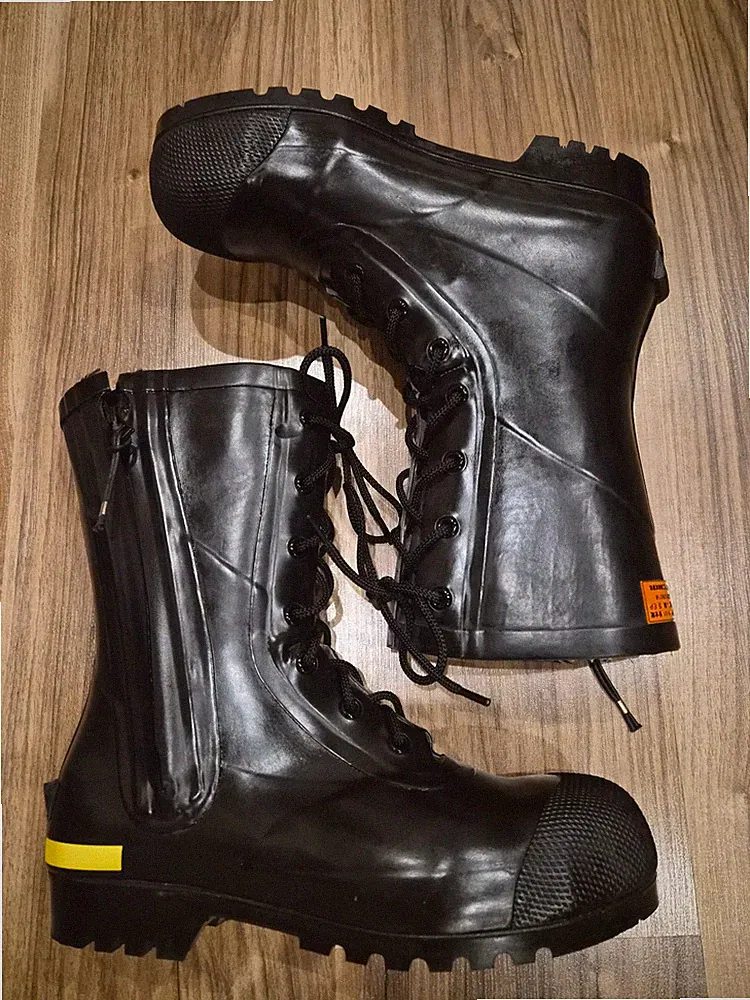 Shibata Gummi Schnürstiefel Gr. 27 EEE - EU 43 - Japan – Naturgummi - selten
