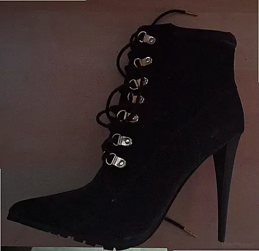 ShoeDazzle „Trixey“ Stiletto Stiefeletten Boots Schwarz Gold Gr. 42