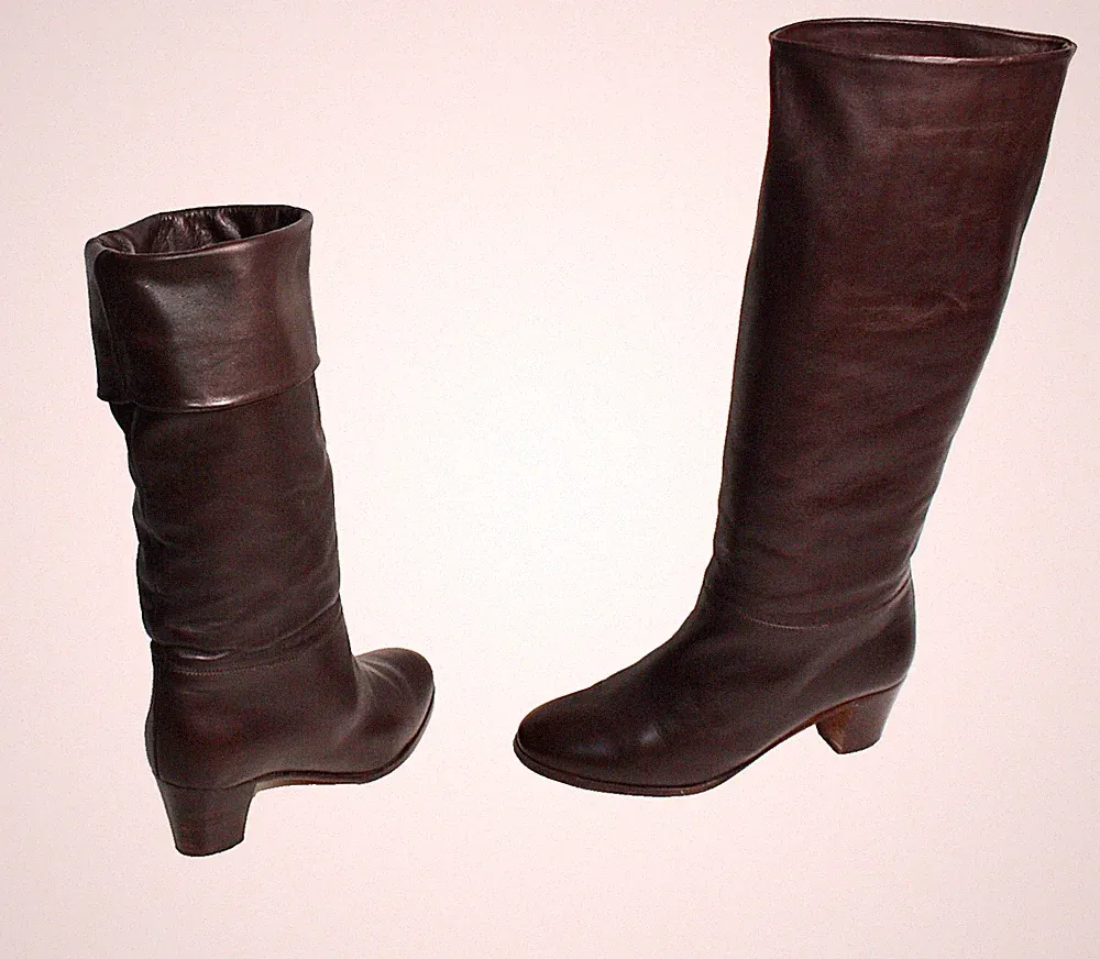 SIOUX 80er VINTAGE DAMENSTIEFEL HANDARBEIT LAMMFELL CHAUSSURES UK4 D37 #K1-6#