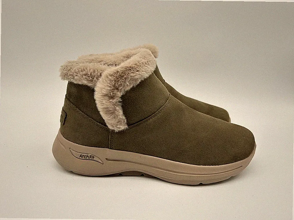 Skechers Archfit Damen Schneestiefel Olive EUR 39