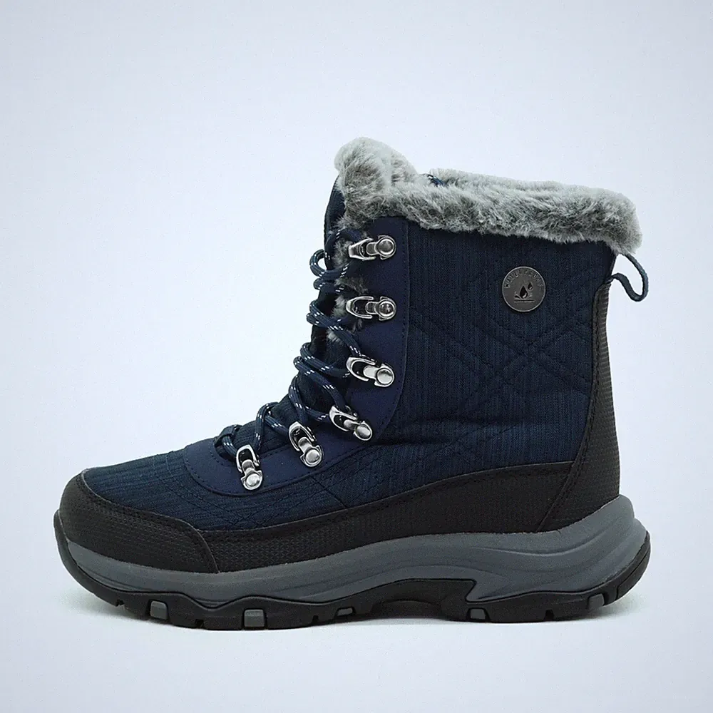 Skechers Damen 167283 Stiefel dunkelblau Textil, Outdoor Winterstiefel EU 36