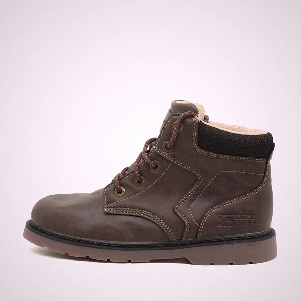 Skechers Damen 405641L Boots Braun Synthetik Knöchelhoch Outdoor Stiefel EU 37