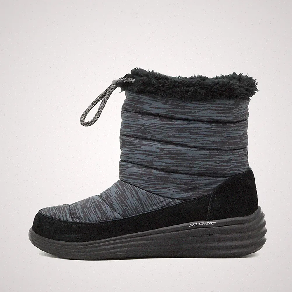 Skechers Damen 48790 Stiefel schwarz/grau Synthetik Winter Winterstiefel EU 38.5