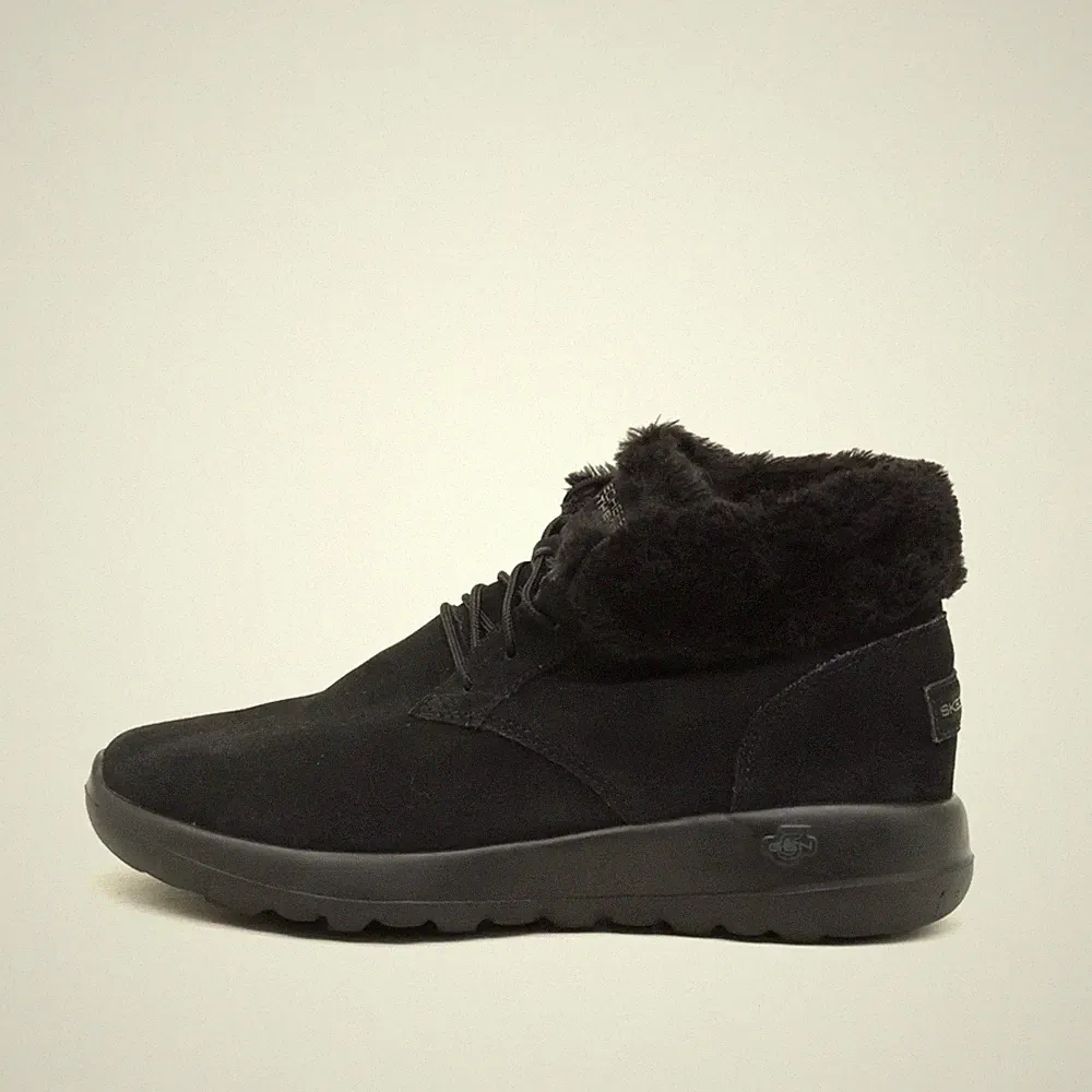 Skechers Damen ON-THE-GO Stiefel Schwarz Wildleder Knöchelhoch Gefüttert EU 38