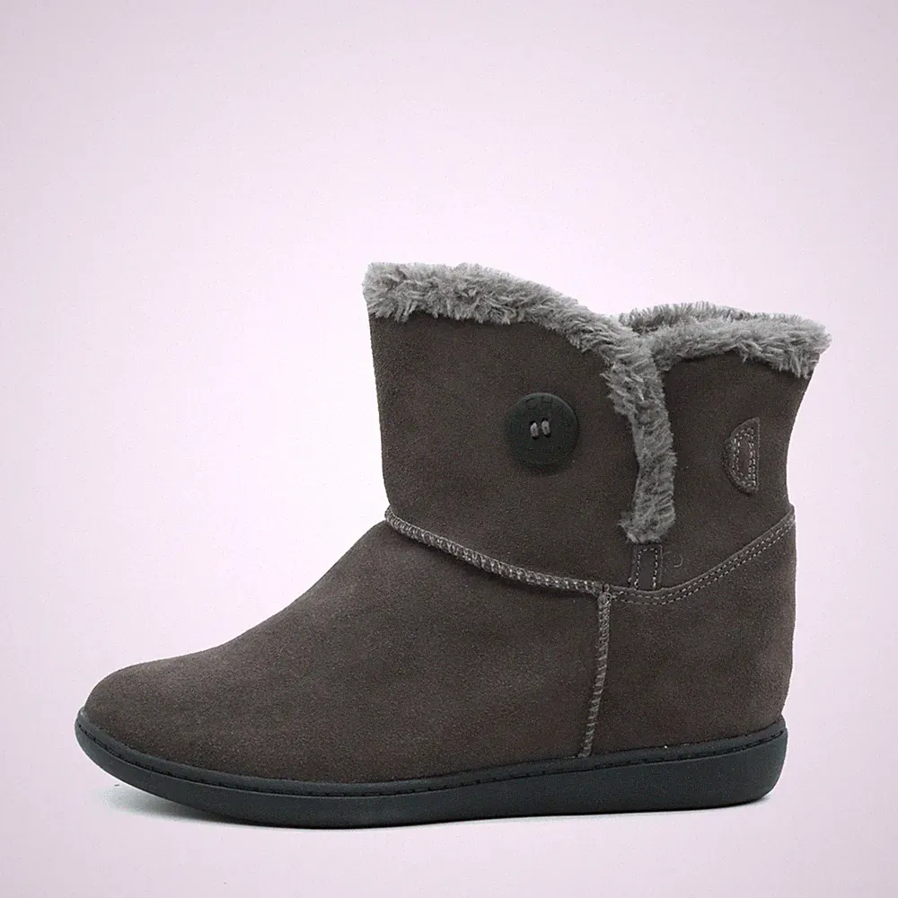 Skechers Damen SKCH+3 Stiefel Grau Wildleder Gefüttert Stiefeletten EU 37,5