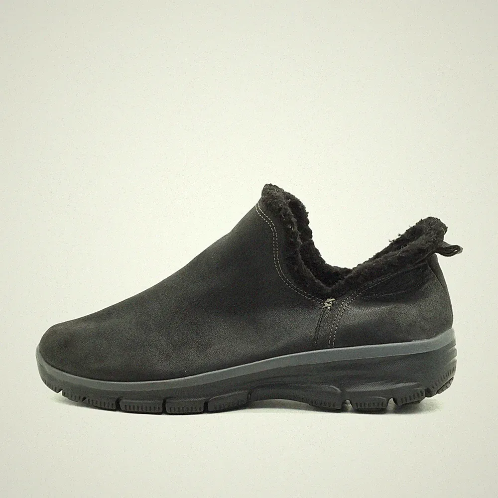 Skechers Damen Stiefel schwarz Textil Low-Top Winterboot Schlupfstiefel EU 41