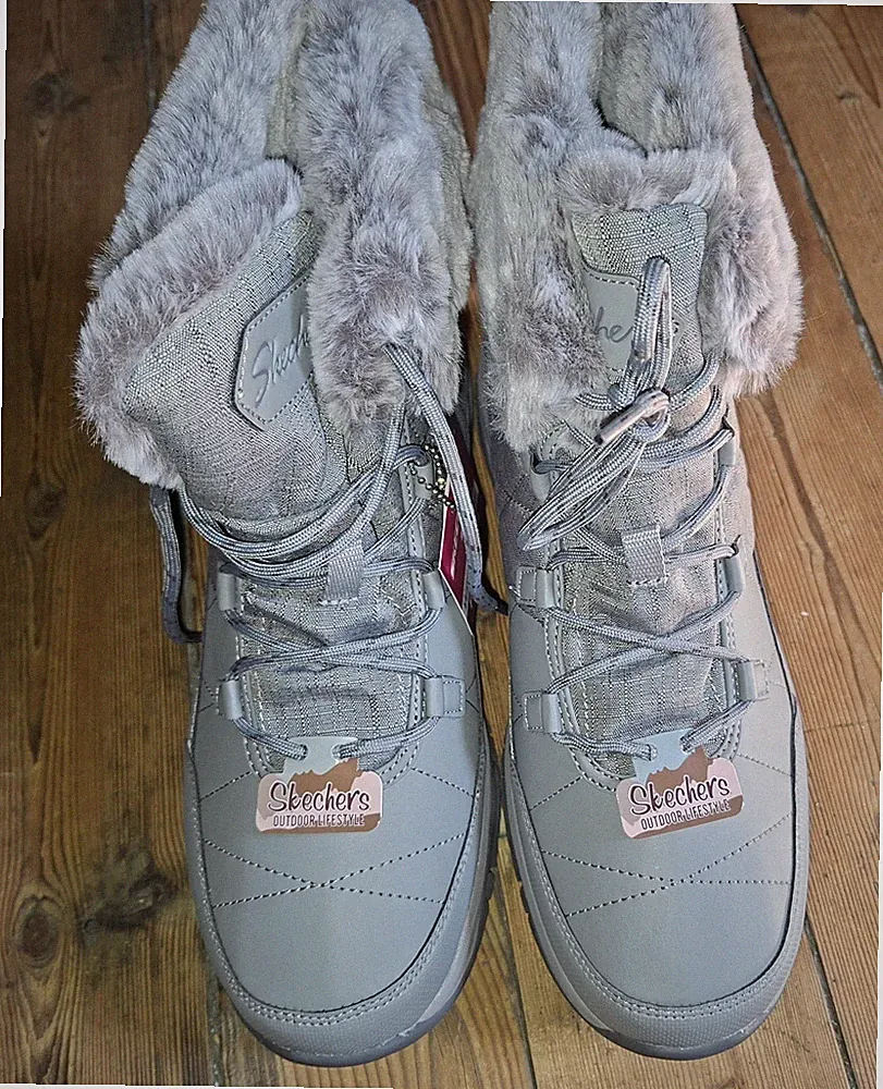 Skechers Damen Winterbootie Treso Wasserdicht Memory Foarm Gr 41 Grau Neu