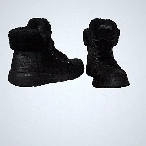 Skechers Glacial Stiefeletten Damen Schwarz Größe UK 5 EU 38 Ultra Woodlands 144202