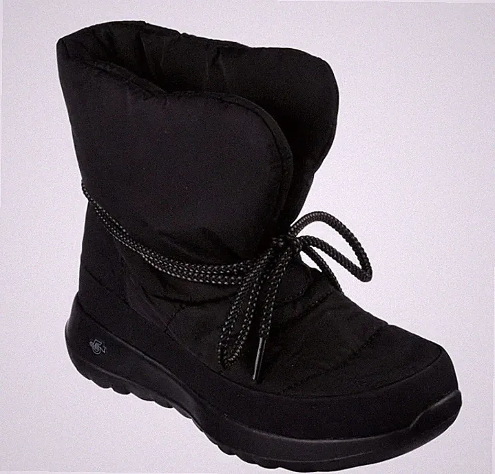 Skechers Go Walk Puffer Damen Stiefel Damen Schnürstiefel wasserdicht Schneestiefel schwarz