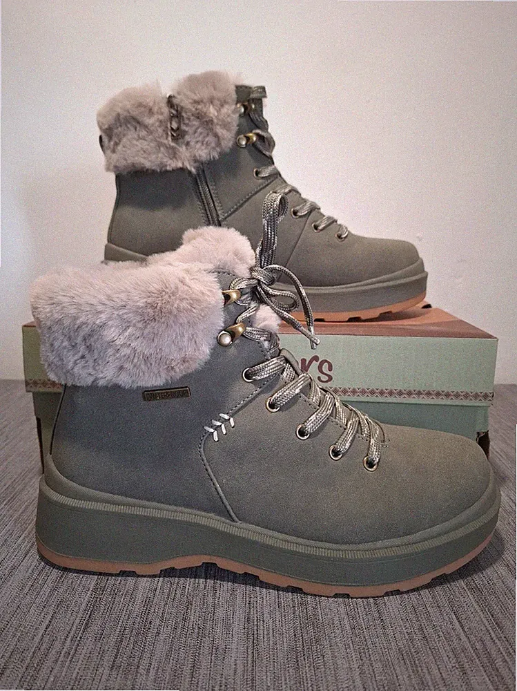 Skechers Park City Olive Waterproof Memory Foam Wanderschuhe Größe UK 6 EU 39