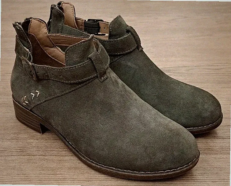 Skechers Sepia Damen Stiefeletten grün Wildleder 44651 UK Größe 3