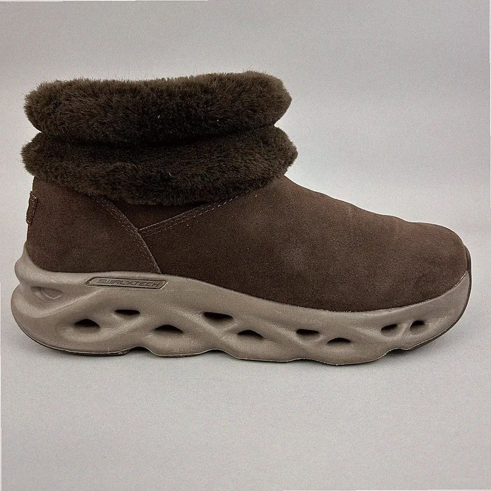 Skechers Stiefel Gr.38 UK5 Go Swirl Tech Chocolate Wildleder Warm Winter Schnee Bootie