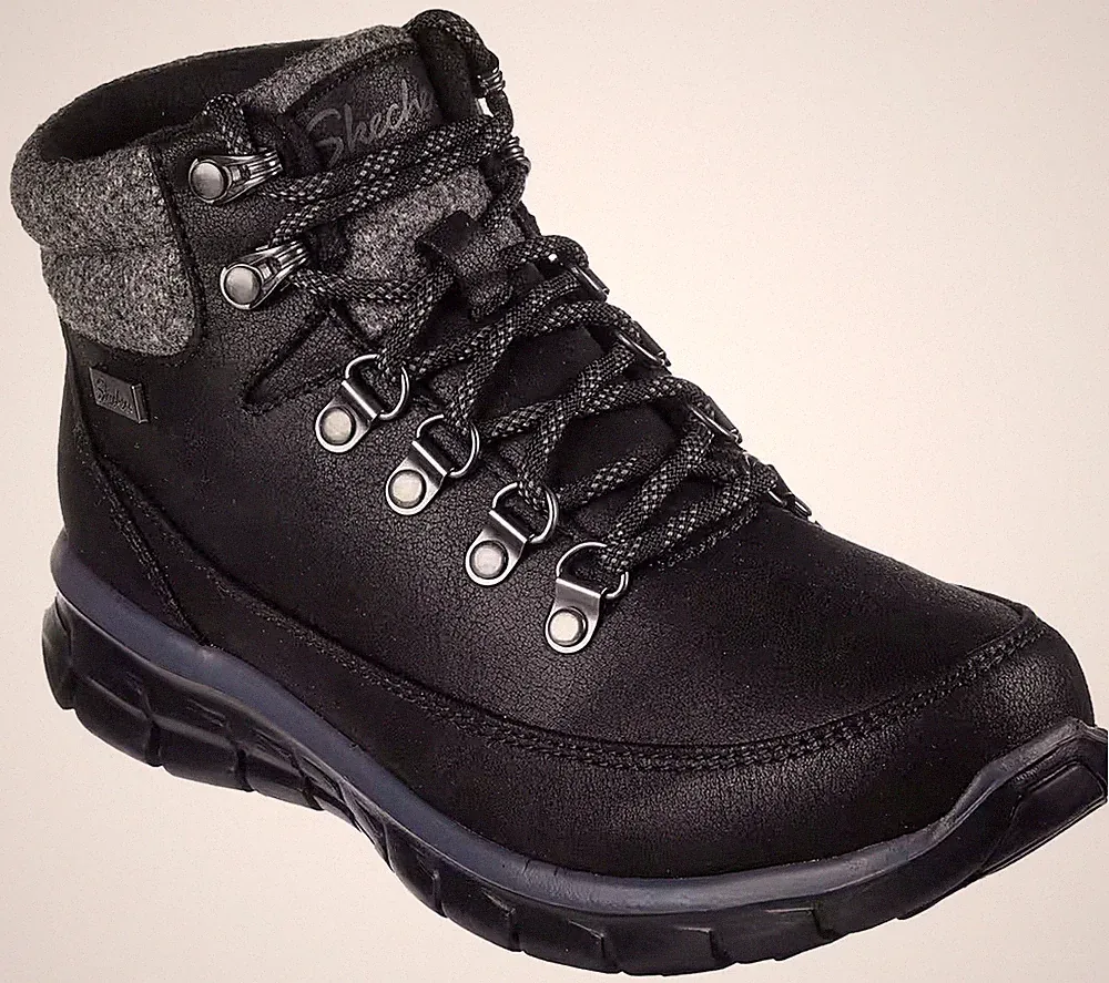 Skechers Synergy COOL SEEKER Stiefel Boots Schwarz Gr. 40 TOP