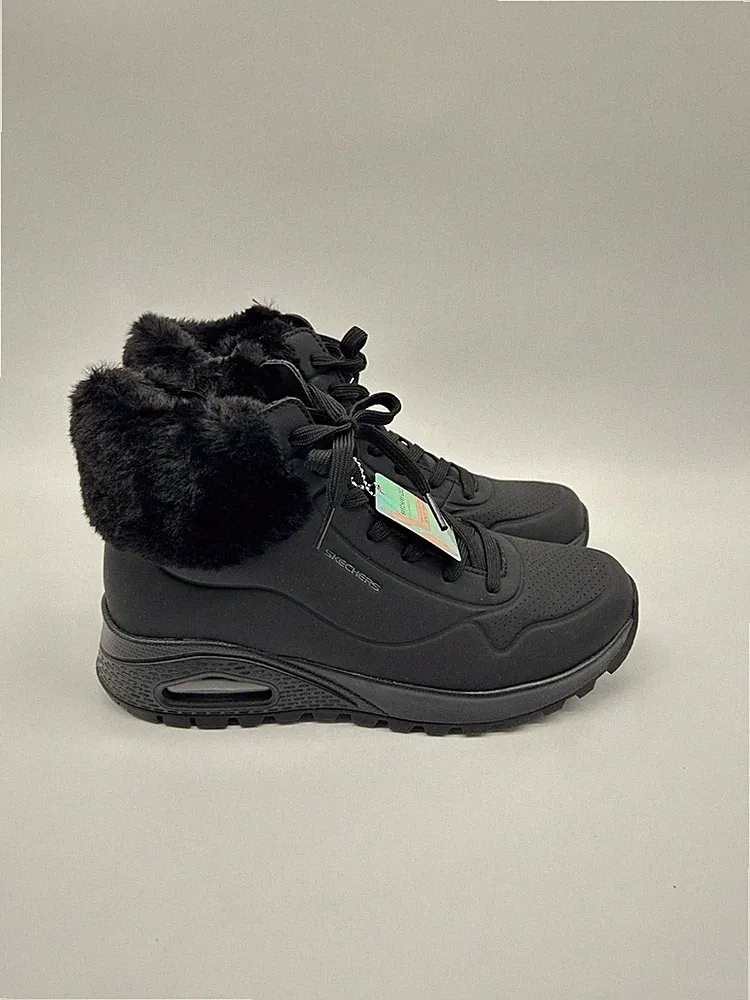 Skechers Uno Rugged Fall Air Damen Stiefel Schwarz EUR 41