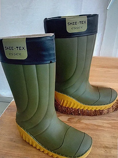 Skee-Tex Original Angelstiefel Essex oder Moon Boots grün UK Größe 11 Made in UK