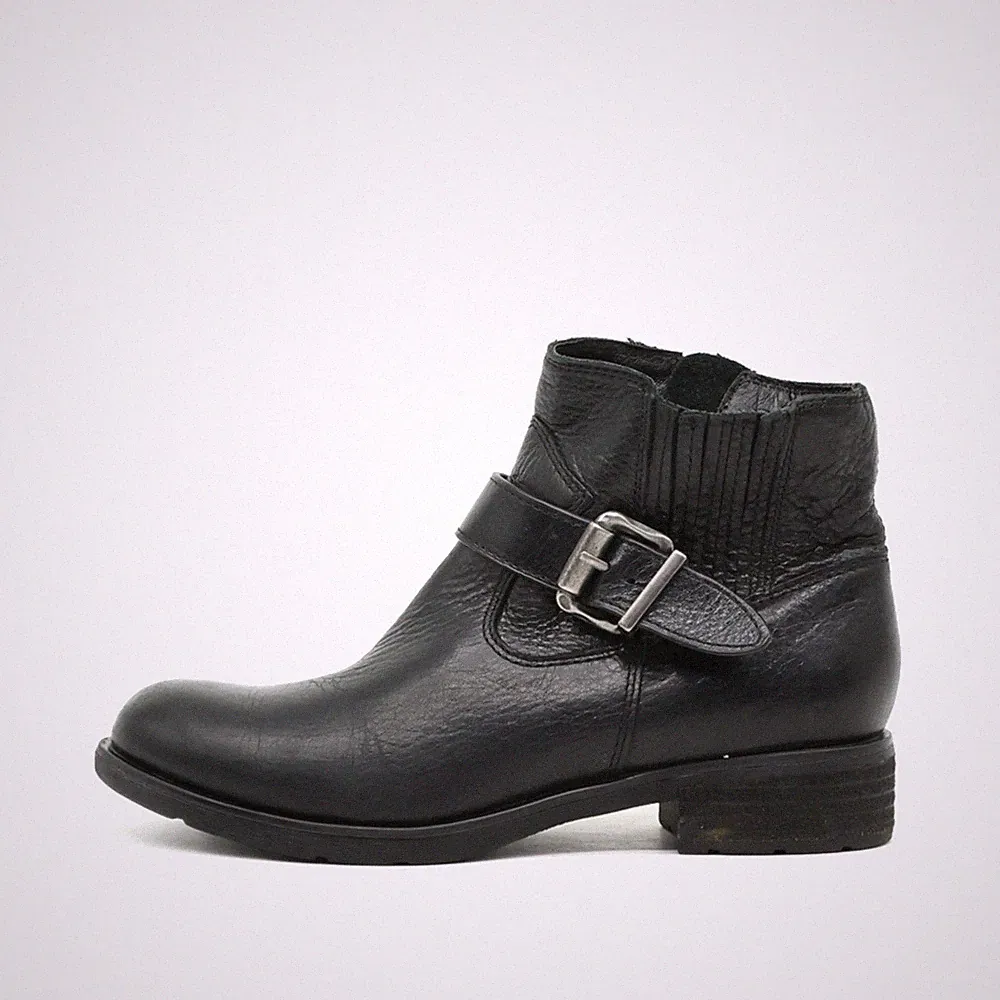 Söfft Damen SF0036401 Stiefeletten Schwarz Leder Originals Biker EU 37