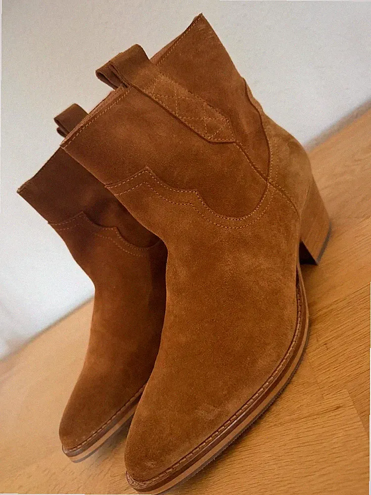 Sofie Schnoor, Cowboy Ankle Boots, braun, kurz, Größe 41, Neu