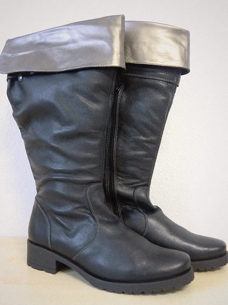 Softwaves Damen Overknee Weitschaftstiefel Stiefel Lederstiefel 106/765/01