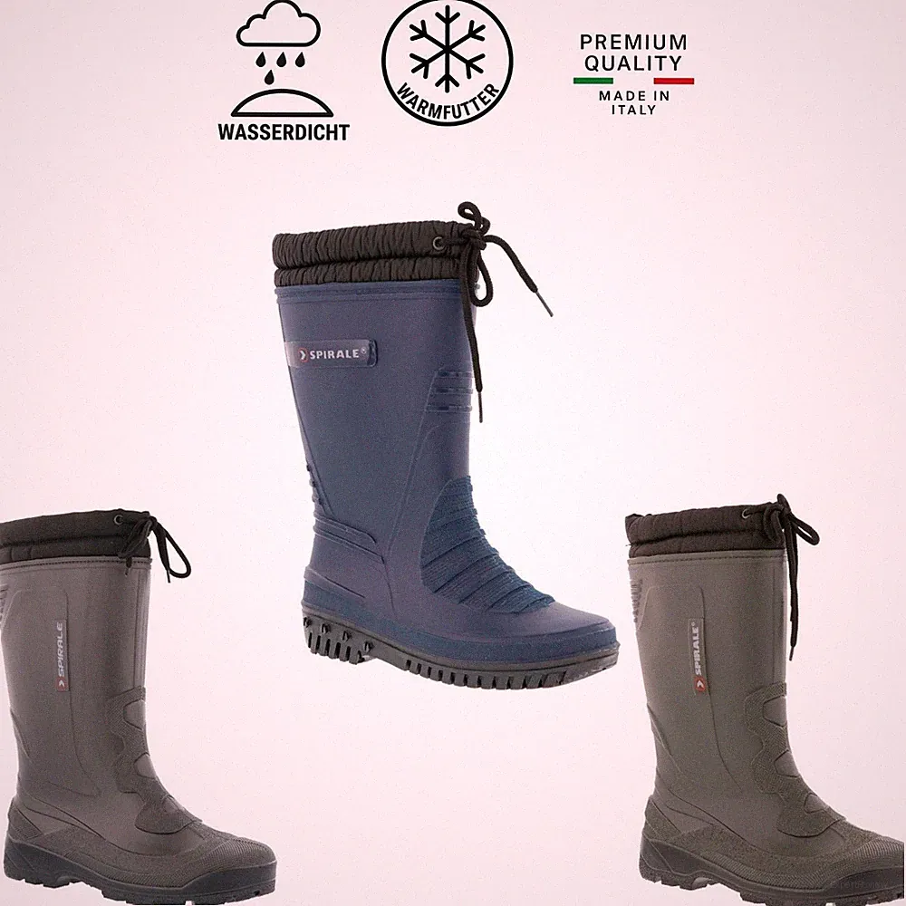 "SONDERPOSTEN" Spirale warm gefütterter PVC Gummistiefel Thermostiefel Gr. 28-48