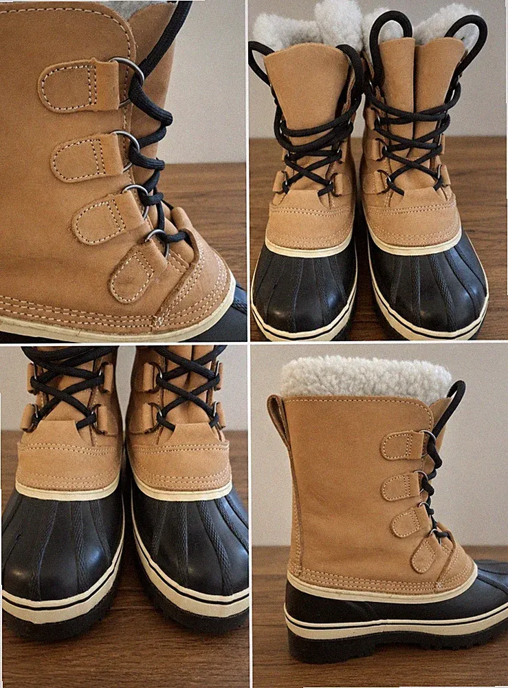 Sorel Caribou Winterstiefel Größe EUR 38 USA 6 Leder - Sehr Guter Zustand Top