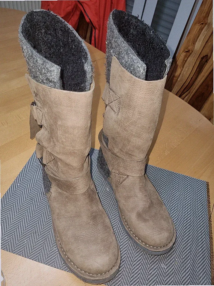 Sorel Chipahko Damen Stiefel Winter/Schnee Wolle Braun Gr.39 Shaft Verstellbar