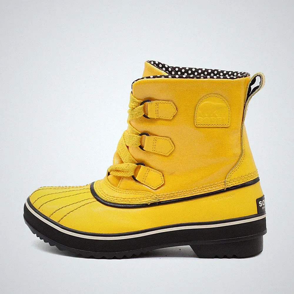 Sorel Damen NL1691-706 Stiefel Gelb Textil Mittel Winter Winterstiefel EU 40,5
