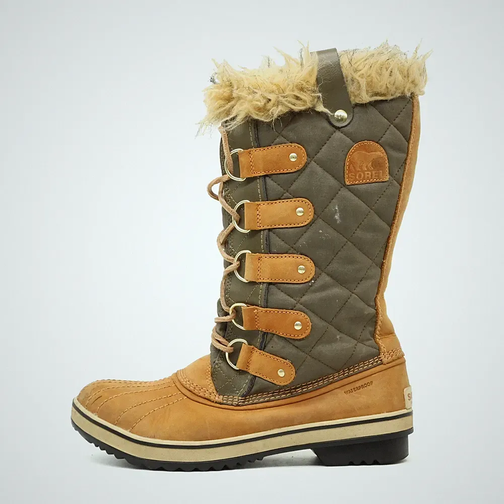 Sorel Damen NL1780-316 Stiefel Braun Khaki Leder Warmfutter Winterstiefel EU 40⅔