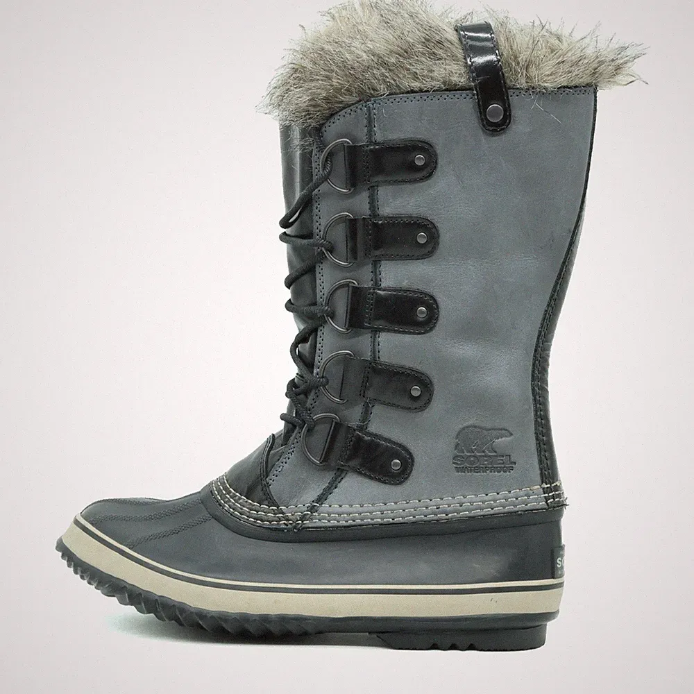 Sorel Damen NL1986-439 Stiefel Grau Leder Mittel Waterproof Winterstiefel EU 42