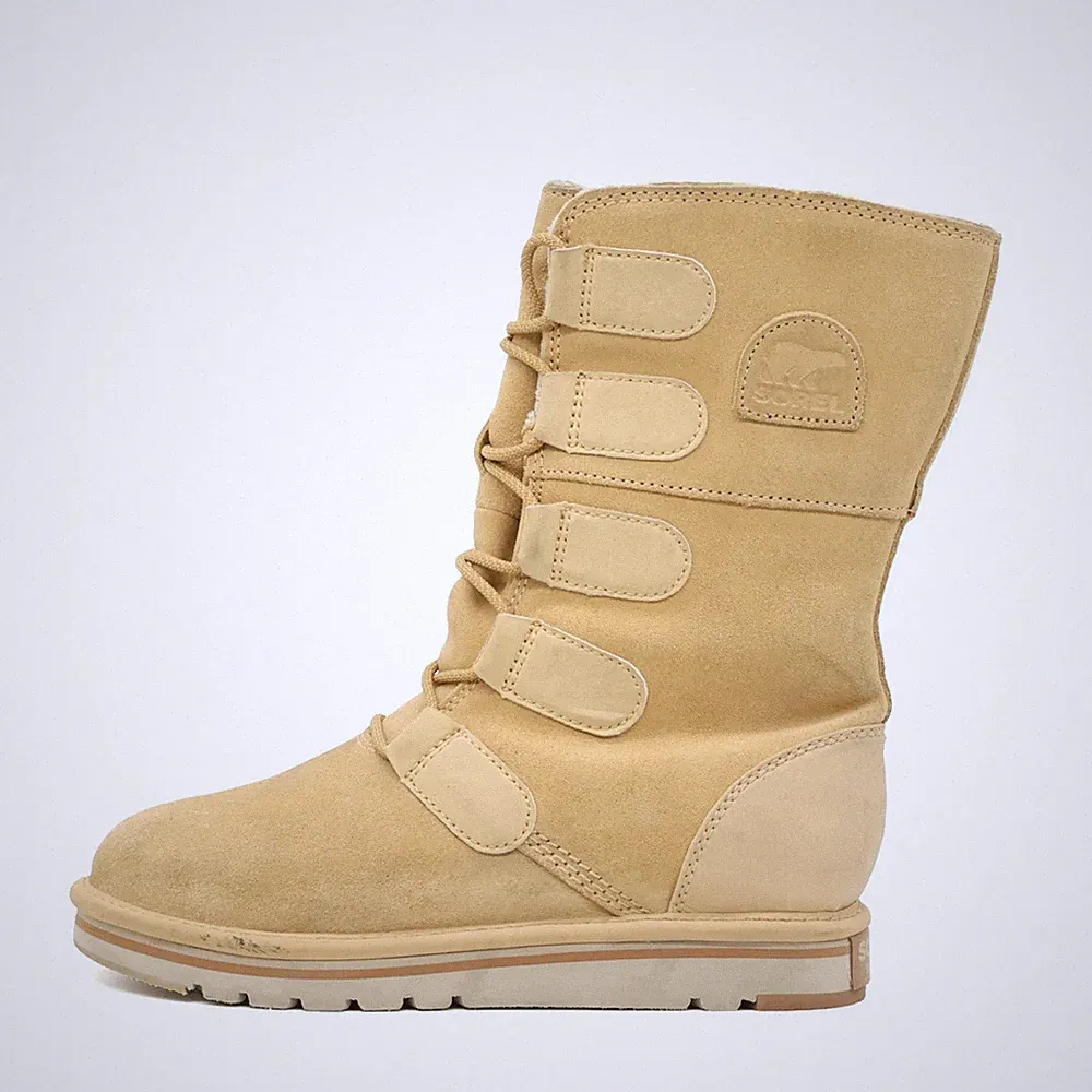 Sorel Damen NL2071-373 Stiefel Beige Echtleder Hoher Boots Winterstiefel EU 37