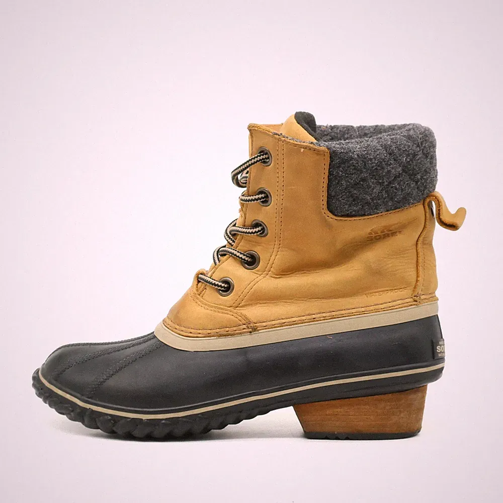Sorel Damen NL2348-286 Schnürstiefel Beige Schwarz Grau Winter Stiefel EU 40.5