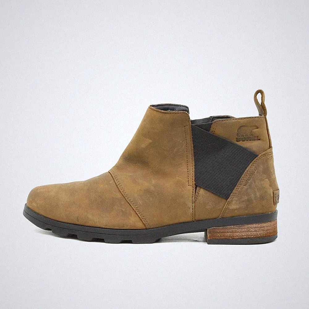 Sorel Damen NL2671-245 Stiefelette braun Leder Knöchelhoch Chelsea Boots EU 42