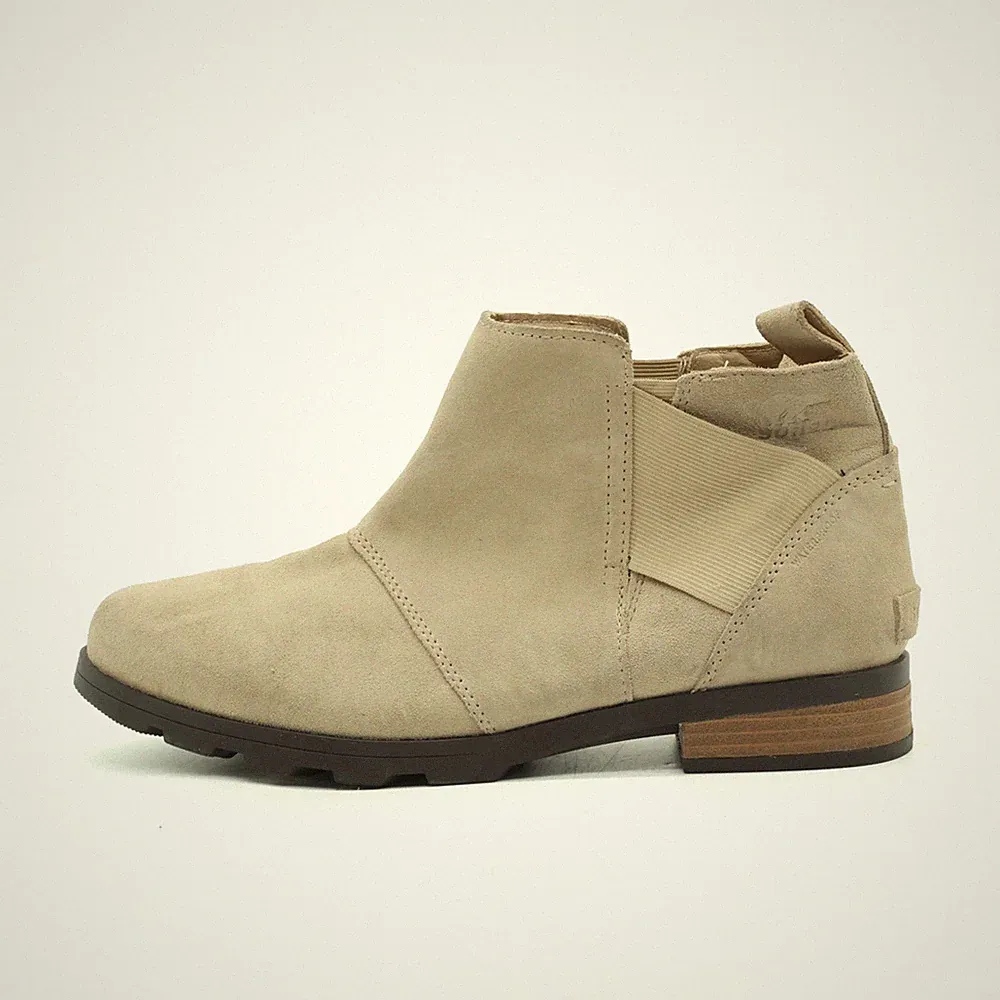 Sorel Damen NL2813-241 Stiefeletten Hellbeige Wildleder Chelsea Boots EU 43