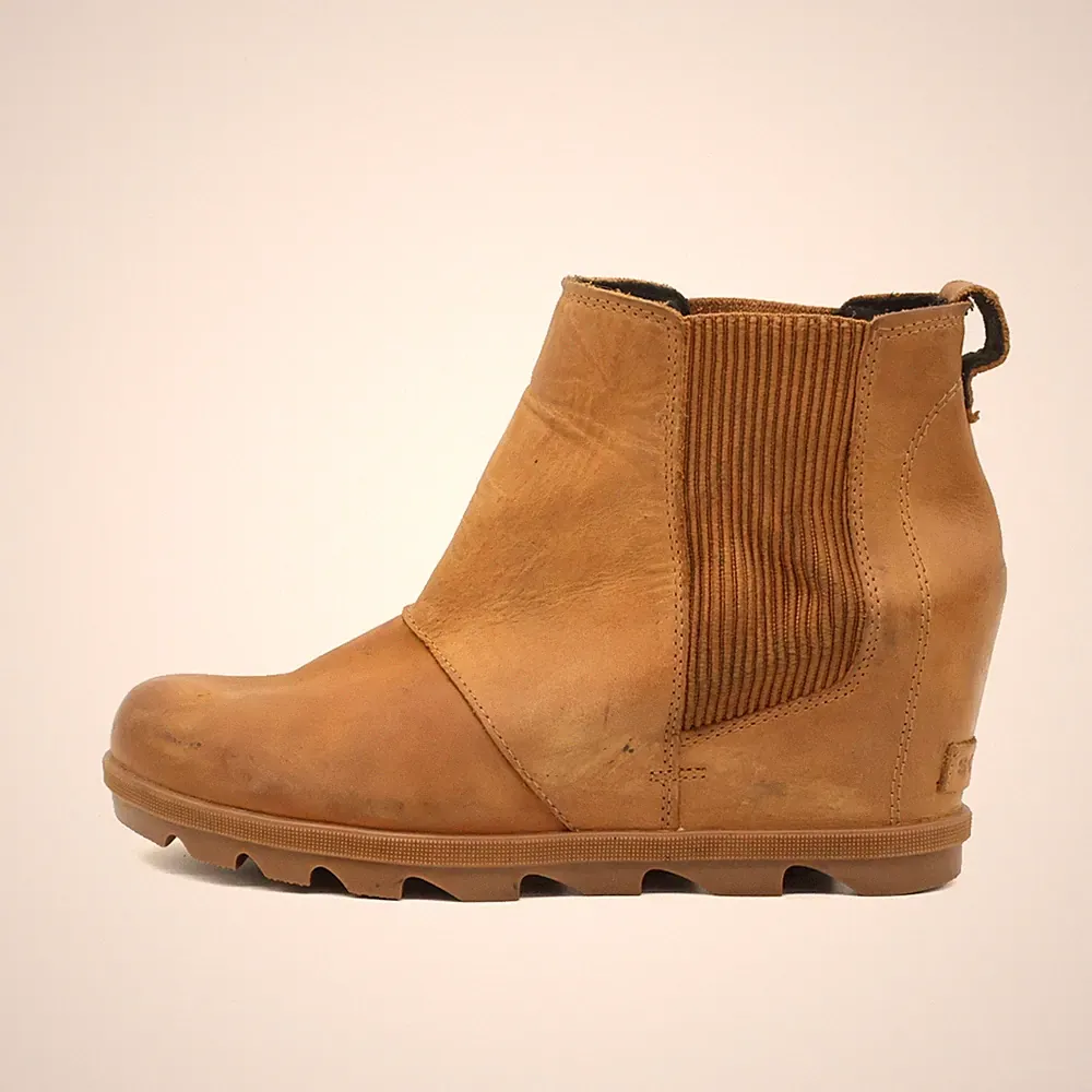 Sorel Damen NL3022-224 Stiefeletten Braun Leder Knöchelhoch Chelsea Boots EU 42