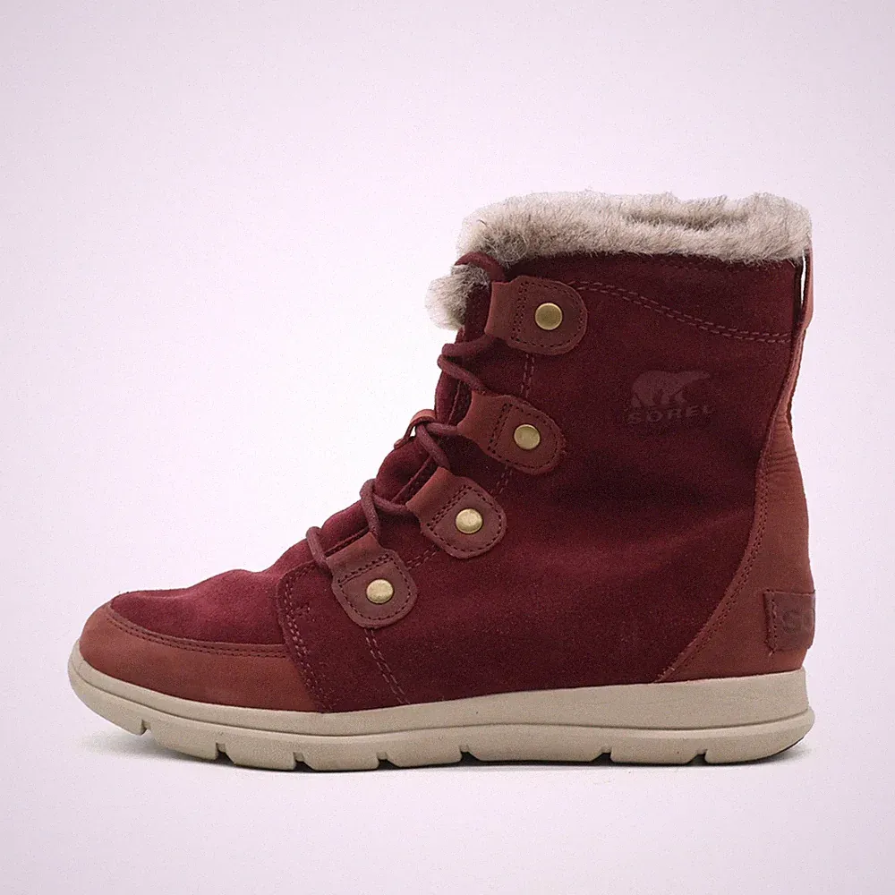 Sorel Damen NL3039-624 Winterschuhe Rot Wildleder Futter Stiefel EU 40,5