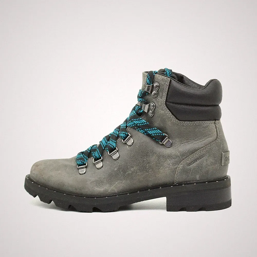 SOREL Damen NL3706-052 Stiefel Grau Leder Hochschaft Outdoor Wanderstiefel EU 39