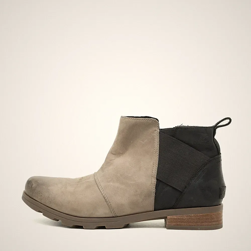 Sorel Damen NL3719-052 Stiefeletten Grau Schwarz Leder Chelsea Boots EU 42